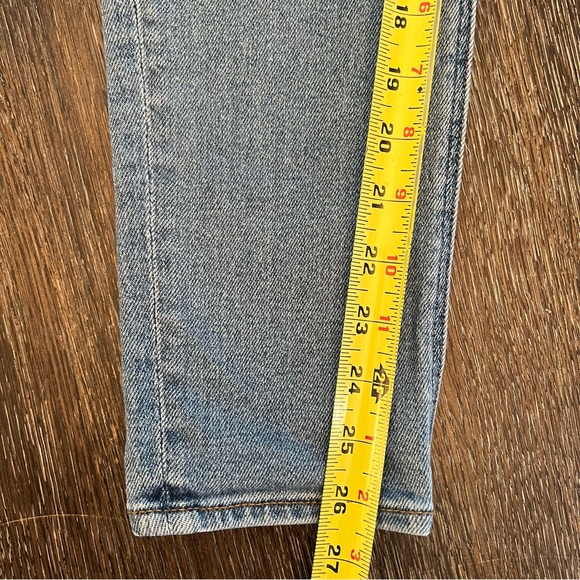 American Eagle Distressed Ripped Denim Mom Jeans Size 0 Regular - Picture 6 of 13